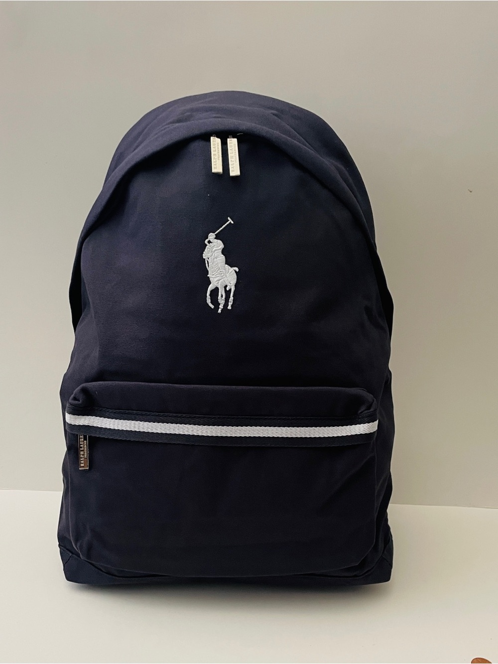 Polo by Ralph Lauren Navy and White Polo Logo Backpack
